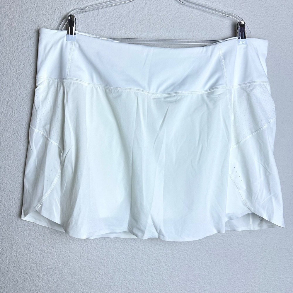 NEW Athleta Run With It 14" Skort White Plus Size 3X Athletic Tennis Golf Skirt